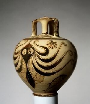 Кувшин с осьминогом. (ок. 1200-1100 гг. до н.э.). Позднеэлладский, или микенский период. Греция Кувшин с осьминогом. (ок. 1200-1100 гг. до н.э.). Позднеэлладский, или микенский период. Греция