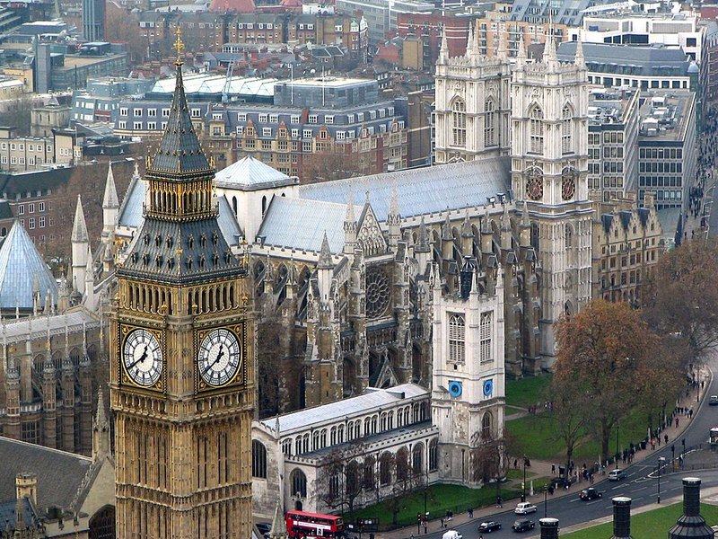 Palace of Westminster and Westminster Abbey including Saint Margaret's Church