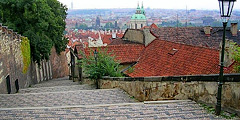 Лестницу на Пражский Град закрывают