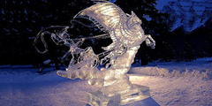 Праздник ледовой скульптуры в Канаде