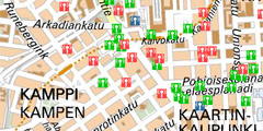Места с бесплатным Wi-Fi в Хельсинки нанесены на карту