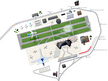 В терминалах аэропорта \Шереметьево\ поможет разобраться карта-схема