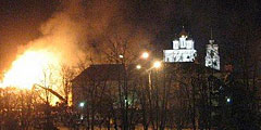 Псковский кремль пострадал от пожара