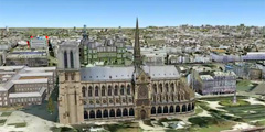 Трехмерные изображения достопримечательностей Парижа на Google Earth