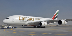 Emirates установит душ в своих самолетах Airbus A380