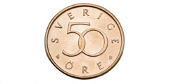 В Швеции изымаются из обращения монеты в 50 эре