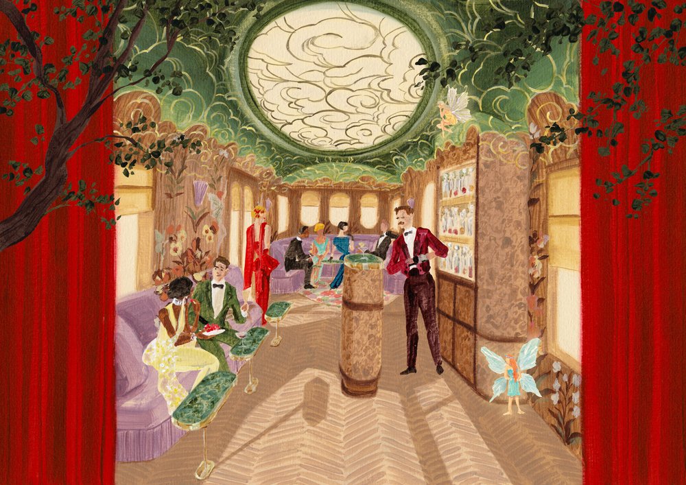 «Сон в летнюю ночь» на рельсах: Баз Лурманн создал волшебный вагон для роскошного британского поезда